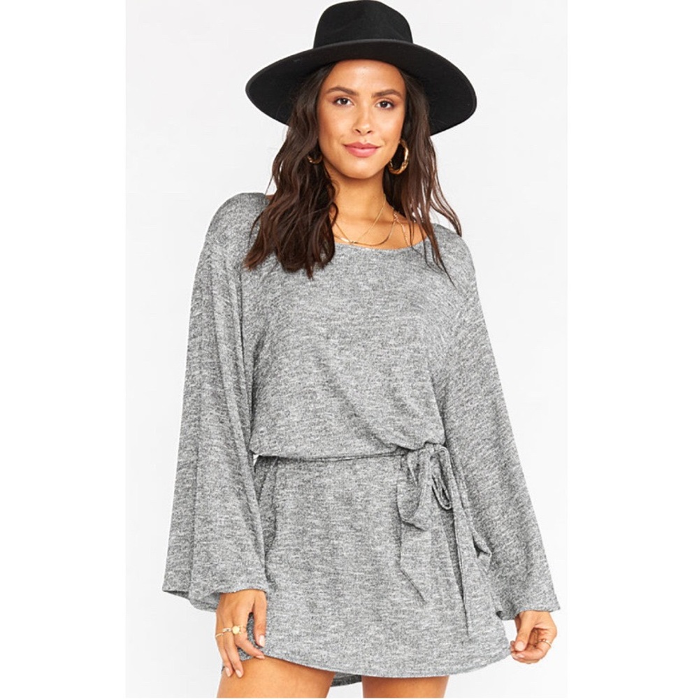 SMYM Monica Metallic Knit Sweater Dress
